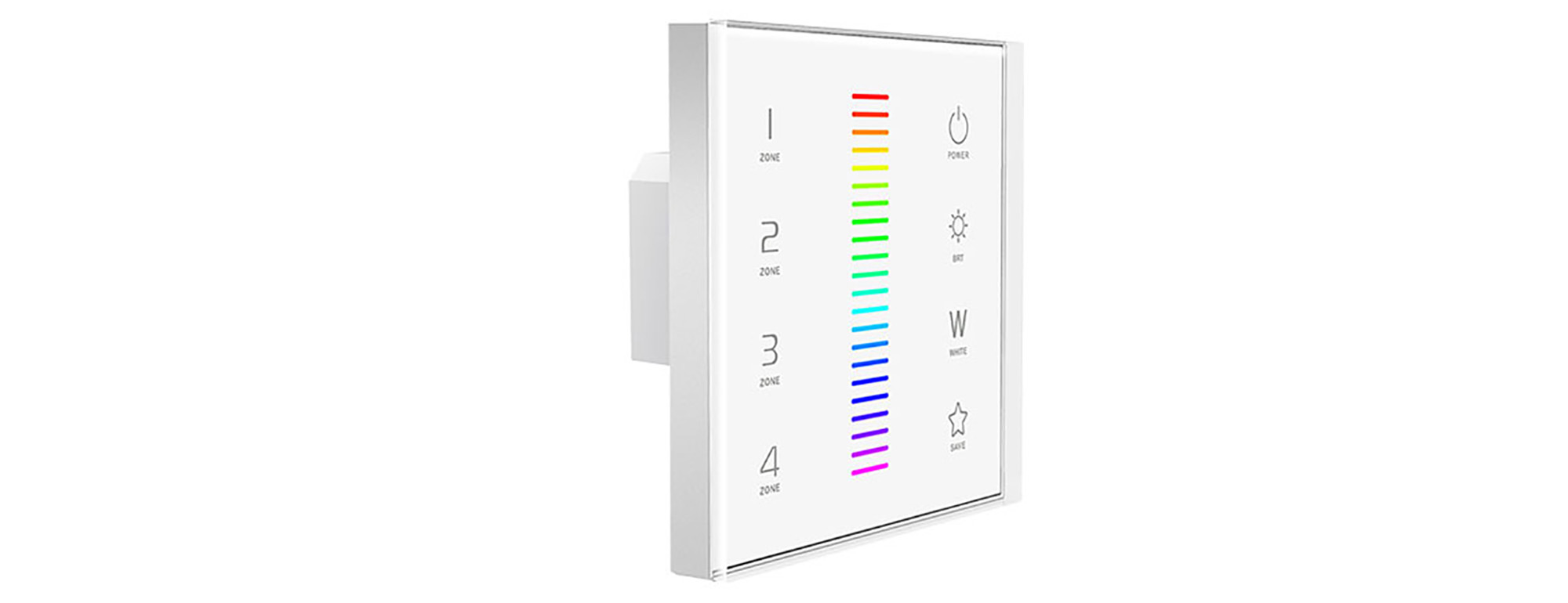 EX8  RF 2.4GHz + DMX 512 RGBW Controller Touch Panel 4 Zone